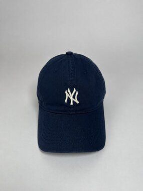 Rookie Slider Cap (cp77) -Navy Cotton Baseball Cap-Adjustable-MLB- NY Mini Logo